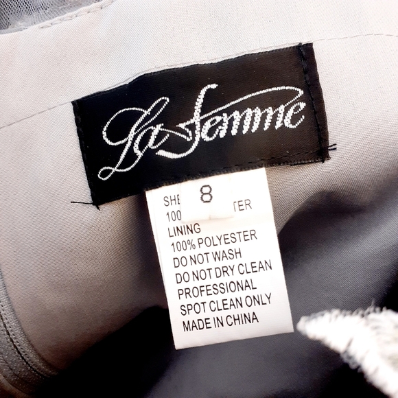 NEW LA FEMME Embroidered & Beaded Ballgown Z55 - Picture 12 of 12